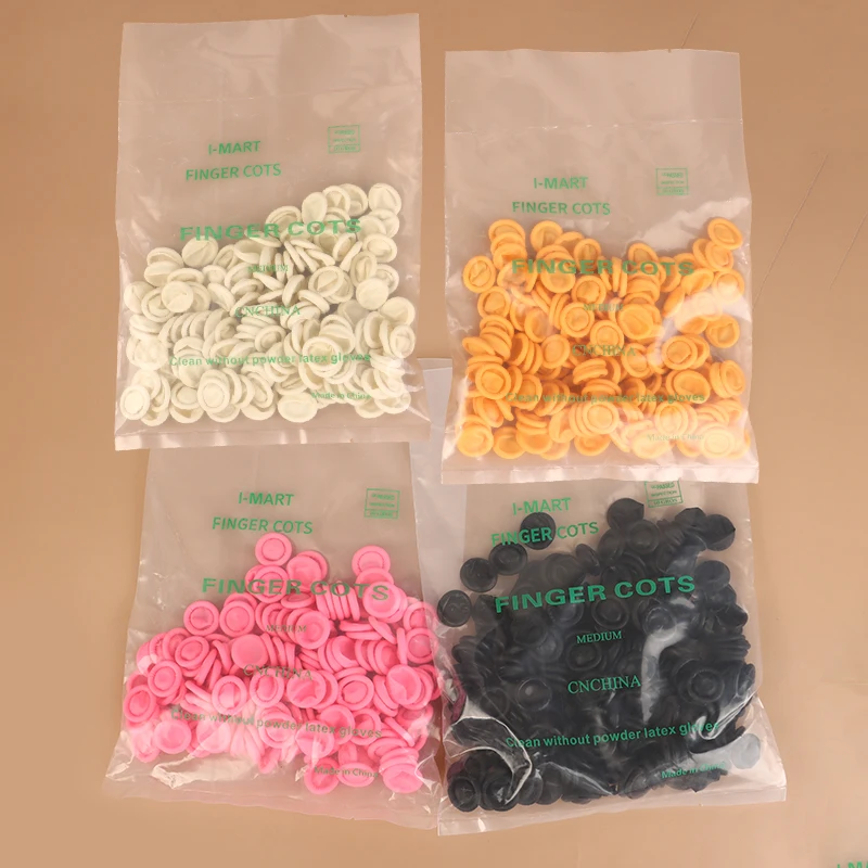 150Pcs/bag Disposable Finger Cots Latex Rubber Finger Cots Nail Art Tool Finger Gloves Fingertips Protector Cover