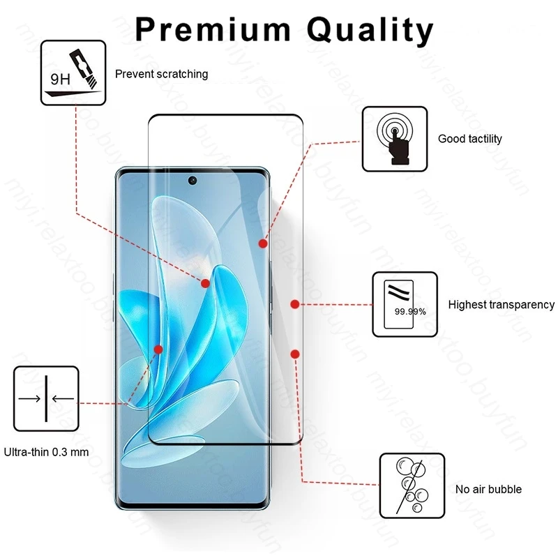 Protector de pantalla de vidrio templado 4 en 1 para Vivo V29 5G, vidrio Protector para cámara en Vivov29 V29e V 29 Lite 29 Lite, luz 5G 6,78"