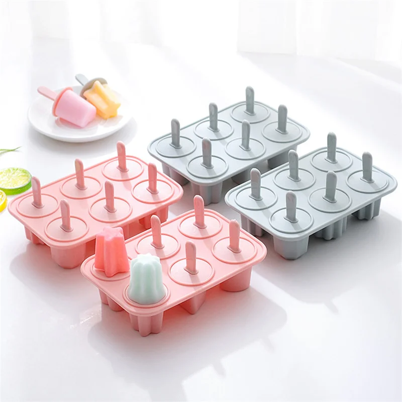 Ice Cream Popsicle Mold DIY Ice Cream Machine Homemade Ice Box with Plastic Stick Ice-lolly Mold Ice Cube Tray Kitchen Gadgets