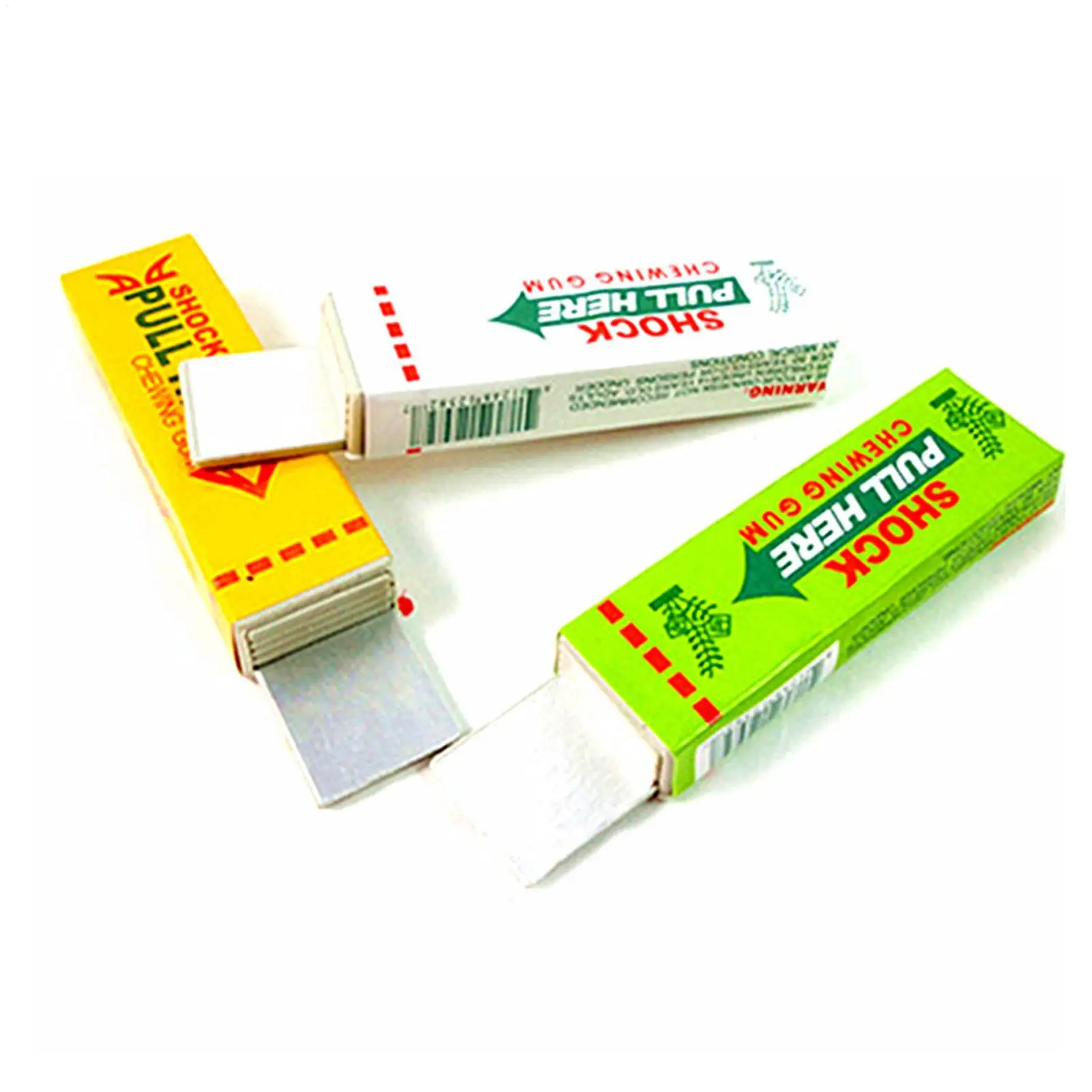 Divertente trucco di sicurezza Scherzo shock Giocattolo Scossa elettrica Shocking Pull Head Gomma da masticare Gag novità articolo giocattolo per bambini All'ingrosso