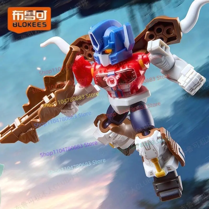 BLOKEES Bouwblok Man Transformers Star Edition Serie 7 Optimus Prime Actiefiguur Assemblagemodel Ornament Anime Speelgoed Cadeau