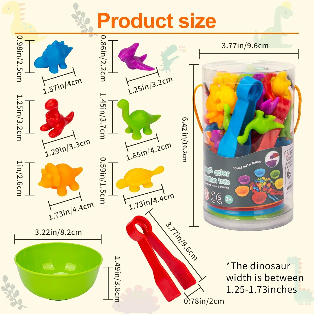 Montessori material arco-íris contagem urso matemática brinquedos animal dinossauro cor classificação jogo de correspondência crianças brinquedo sensorial educacional