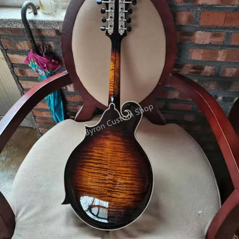 handmade custom built  Solid Spruce top / Solid Flamed Maple Back & Sides mandolin 8 strings music instruments