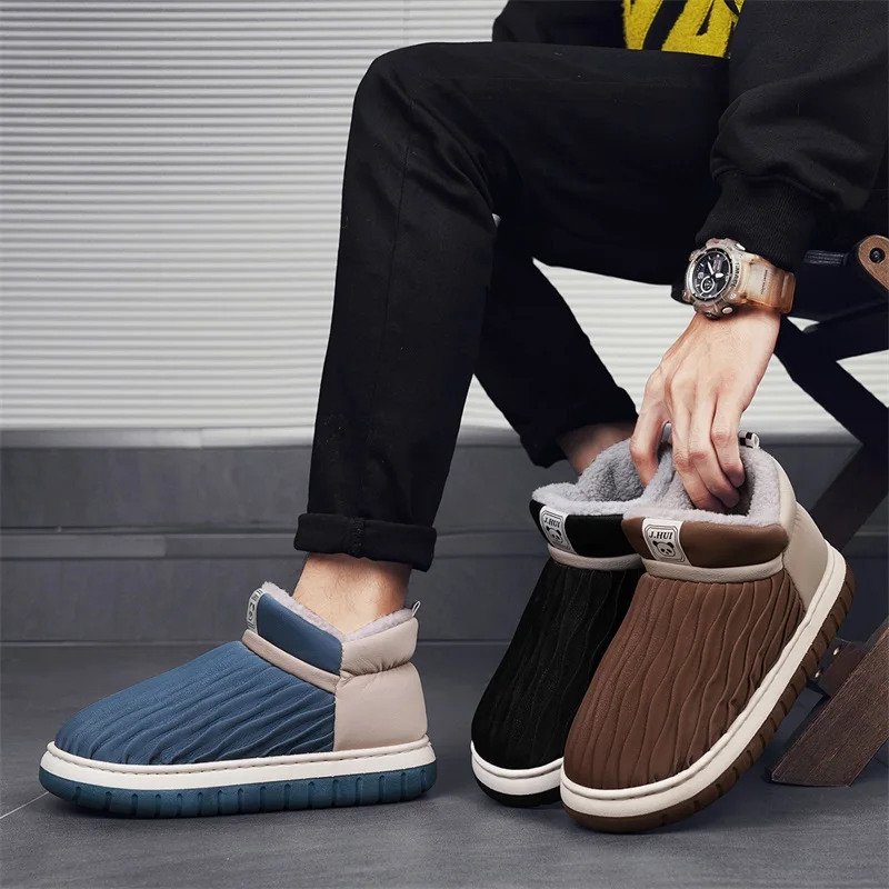 Popular Autumn and Winter Velvet-Lined Snow Boots and Cotton Shoes for Men and Women