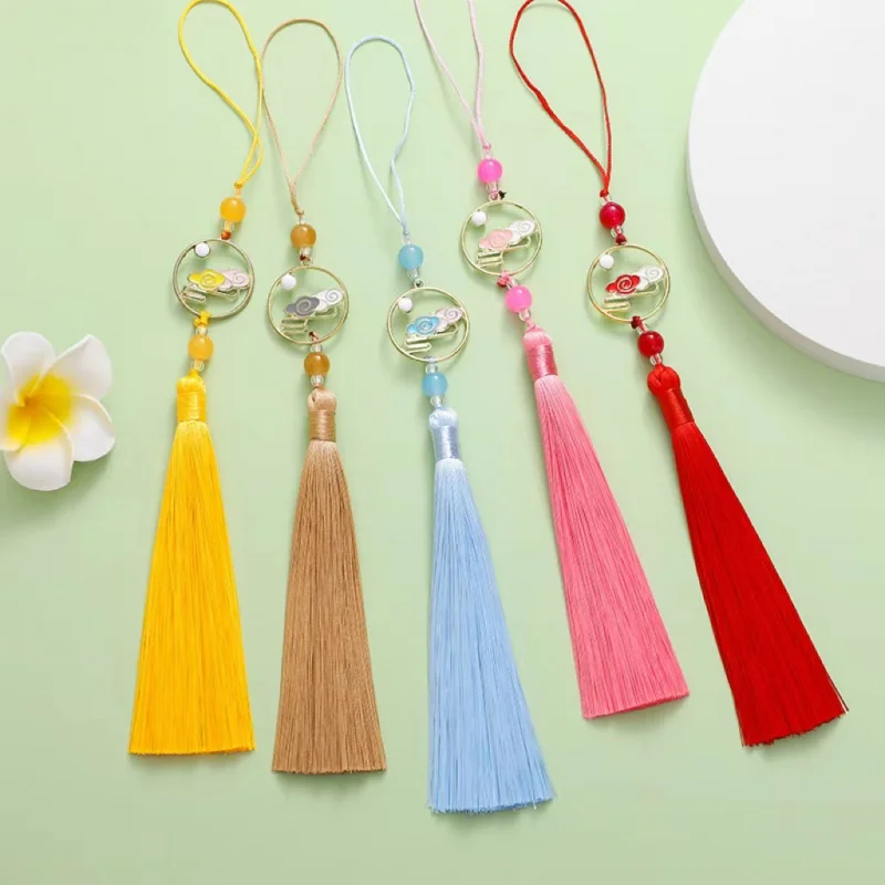 22CM tassel Fringe Double-Sided Auspicious Clouds Clothing fan Pendant Bag phone case DIY accessories Chinese New Year tassels