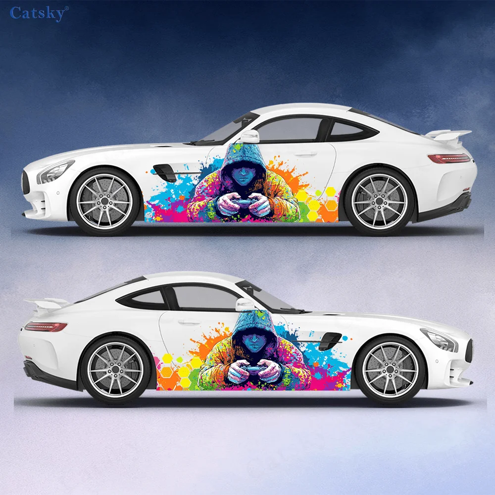 

Наклейки Mystery Man Gaming Colorful Starburst для автомобилей и грузовиков, прочные, устойчивые к выцветанию, легко устанавливаются и снимаются - Enh Vehicl