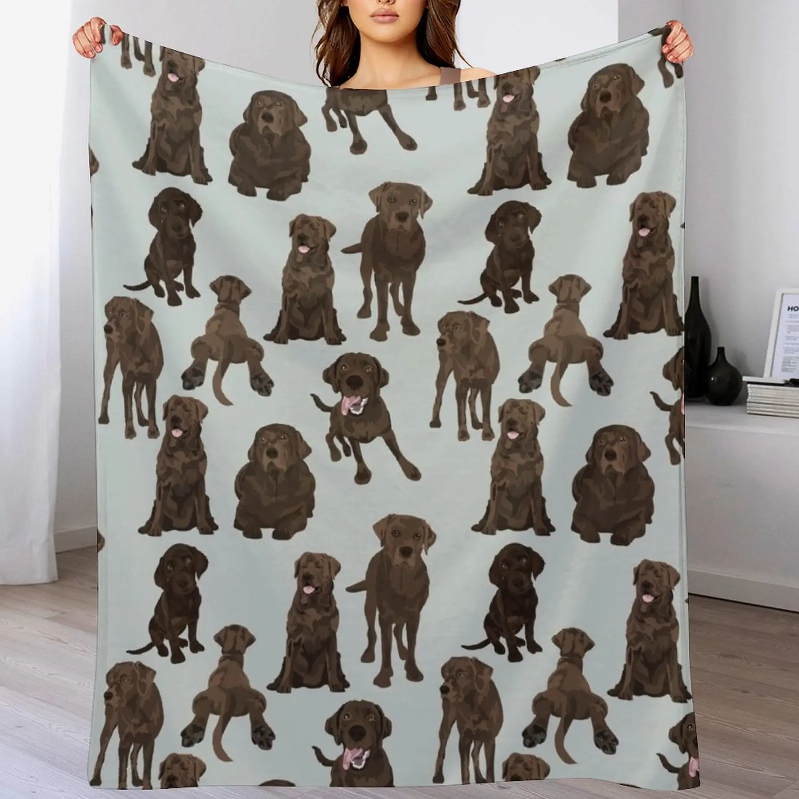 

Chocolate Labrador Throw Blanket Thins For Decorative Sofa Travel Warm Blankets