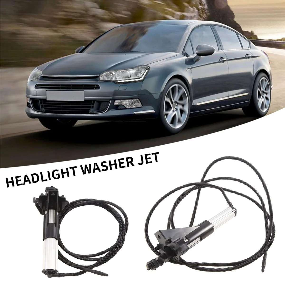 For Citroen C5 (X7) Headlight Washer Jet Left Head Light Lamp Cleaning Nozzle Part Number:6438Z5