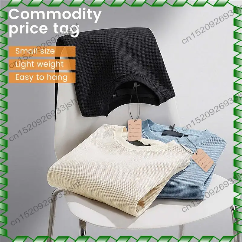 -BOFF 1000 قطعة من علامات الأسعار وسلسلة علامات التعليق، علامات الملابس لعلامات وضع علامات الملابس، علامات غير مقوية، علامات المتجر #5