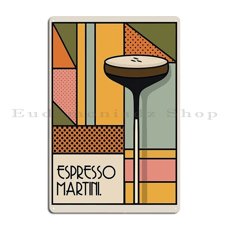 The Espresso Martini Vintage Metal Sign Classic Create Pub Bar Cave Cinema Tin Sign Poster