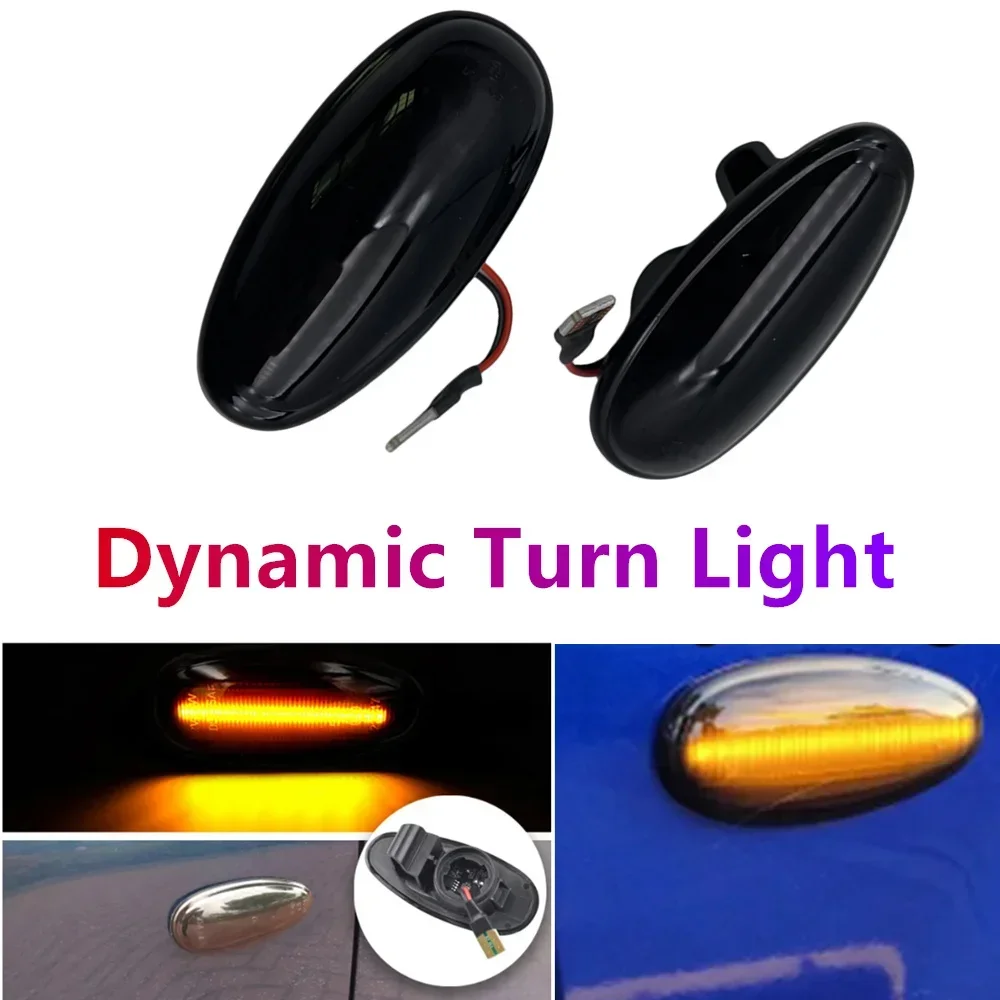 For Mitsubishi Pajero Shogun3 Sport K9 Galant Outlander Lancer Car Dynamic LED Turn Signal Marker Light Blinker Lamp Auto Parts