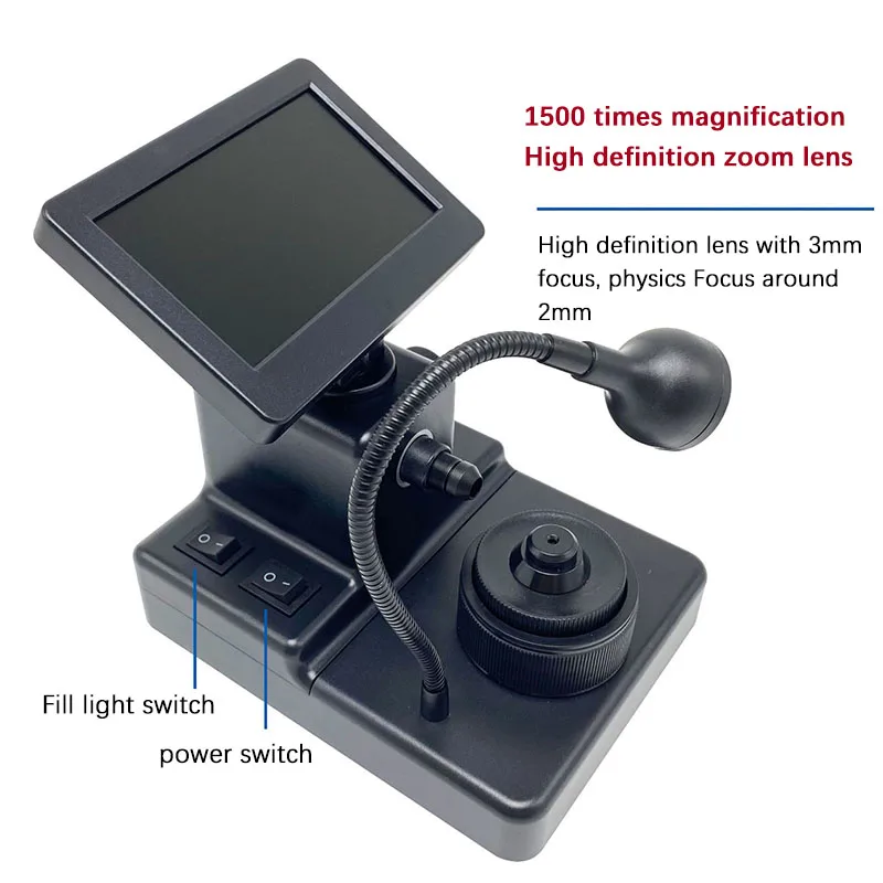 Naked Diamond Girdle Mark Inspection Video Microscope Appraisal Detection Tool For Jewelry Shop Counter