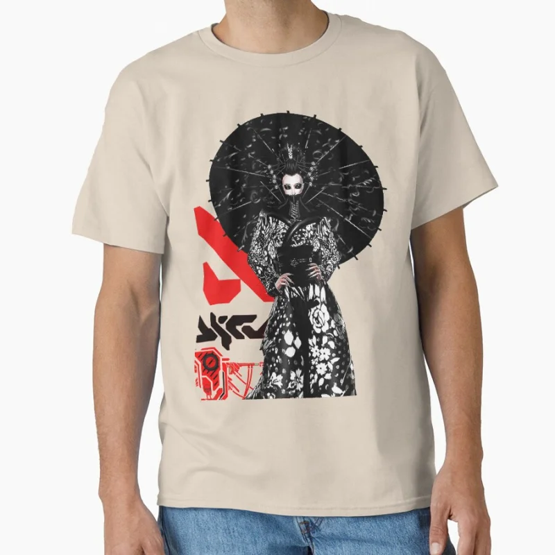 

Cyberpunk Geisha Futurist Urban Style science fiction robot japan traditional art T-shirt Large size Adult Tops S-6xl