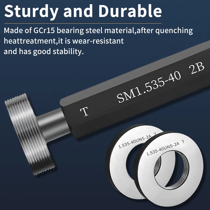 

VOKET 1PCS/1SET SM Optical Thread Plug Gauge/Thread Ring Gauge SM0.525 0.8 1.035 1.535 2.035 GO/NOGO Thread Gauge Measure Tool