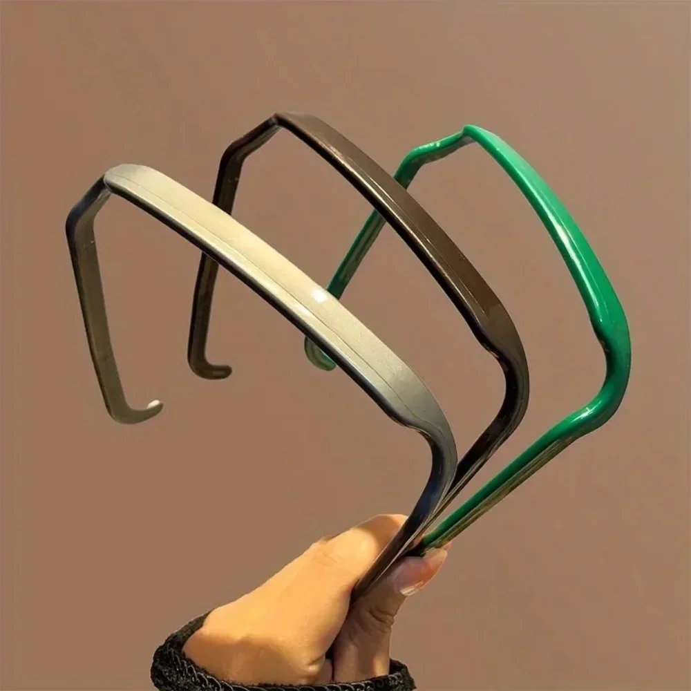 

Square Geometric Hair Hoop Minimalist Wide Headband Design for Women Travel Fashion Daily Party Hair Accessories Headwear
