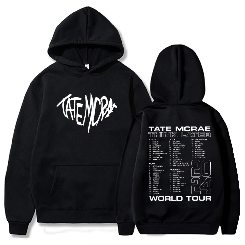 

Tate McRae Think Later Tour 2024 Hoodie Tate McRae Merch Fan Gift Unisex Harajuku Sweatshirts