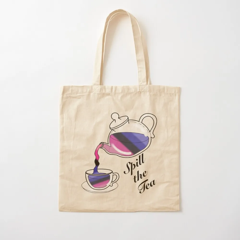 

Spill the tea Omnisexual Flag Tote Bag shopping bag logo bag luxury women