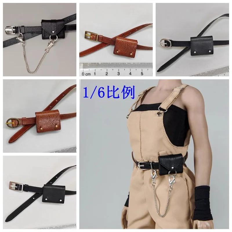 1/6 skala Soldat Leder Taille Tasche Kleidung Zubehör Modell Fit 12'' Männlich Weiblich Action Figur Körper Puppen