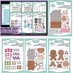 Gnome Friends Gingerbread Faces Christmas Metal Cutting Dies Stamps Scrapbook Diary Decoration Embossing Template Diy Greeting