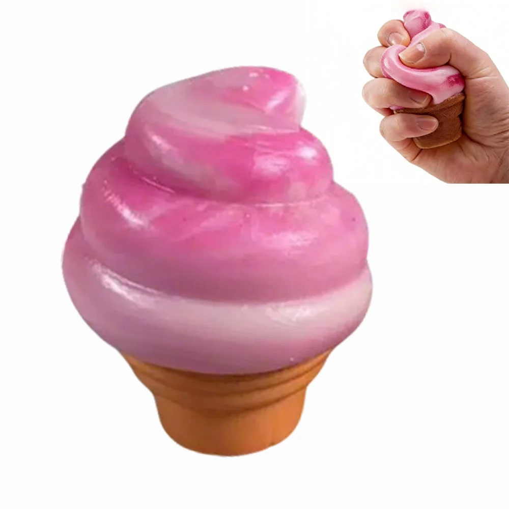 Ice Cream Squeeze Squishy, Ice Cream Cone Squishy, Easter Basket Stuffers, Party Favors, Summer Stress Relief