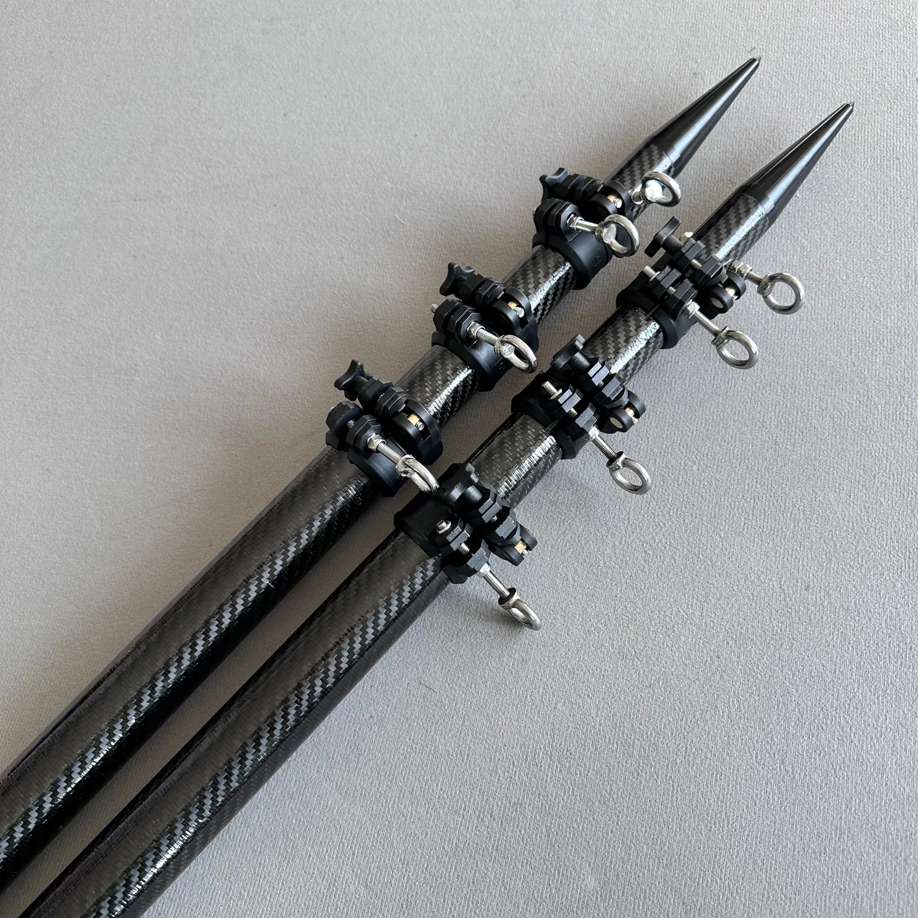 Customized High Performance 3K Carbon Black Surface 15ft 18ft 20ft 22ft Matching 1.5in Base Telescoping Fishing Outriggers Pole