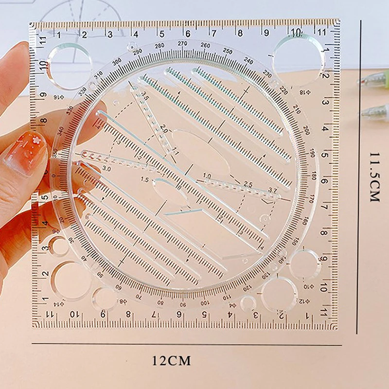 Ellipse Angle Geometric Drawing Template Circle Maker Drawing Ruler Multifunctional Drawing Ruler