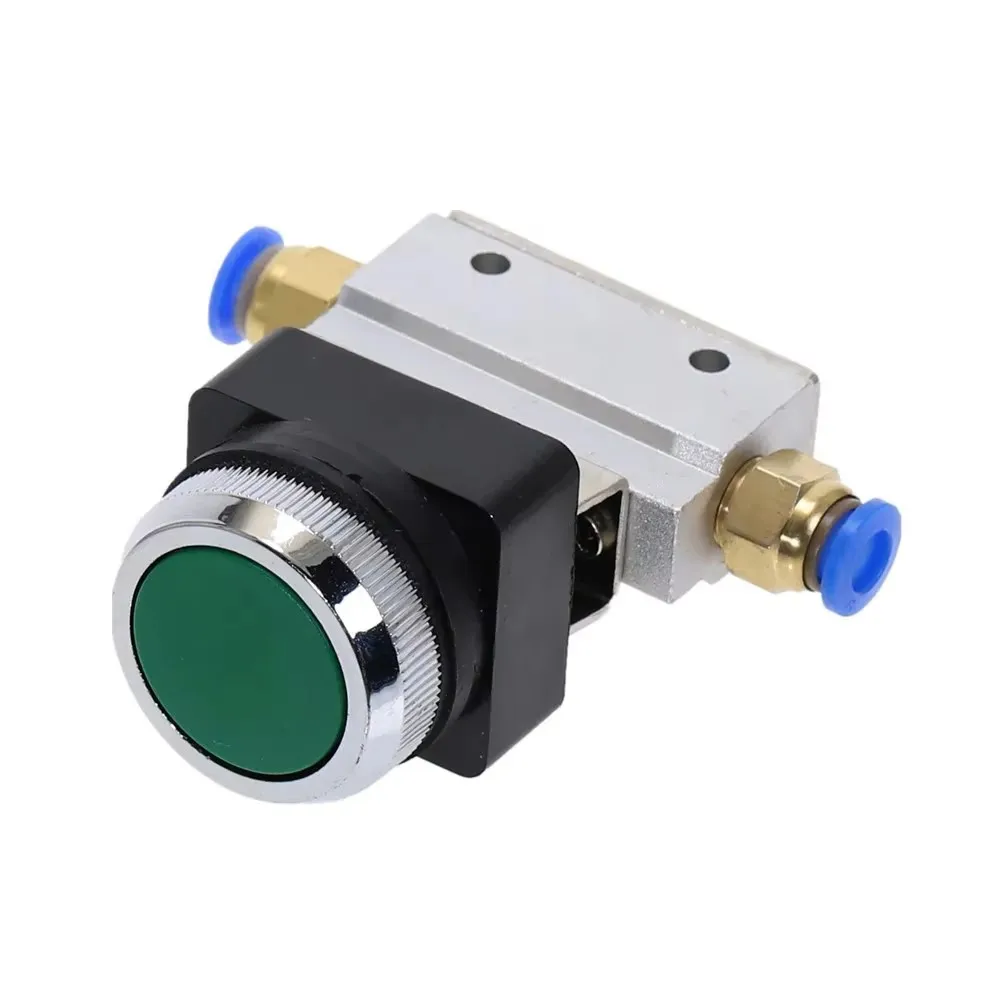 Mechanical valve 1/8" Thread 2 Position 3 Way Green Flat Push Button Momentary Pneumatic Valve MOV-321PP - Image 4