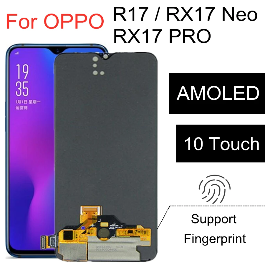 

AMOLED FOR OPPO R17 RX17 Neo / RX17 PRO LCD Display Touch Screen Assembly Replacement Accessory For OPPO CPH1893 LCD Screen