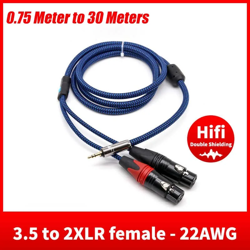 

Premium Audio Cable 3 Pin XLR to Dual 1/4 Inch TS Jack 6.35mm for AMP Mixer Console OFC Shielding TS Cable 0.75-30 Meters