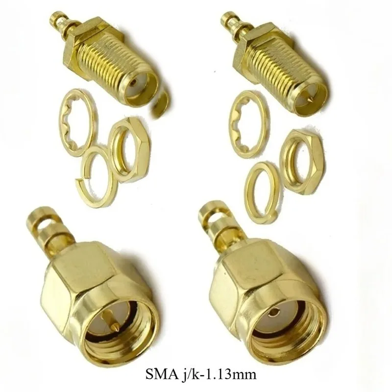 2Pcs SMA Female to SMA Female Bulkhead Connector RF Coaxial Feed-Through with Nut for Window 50 Ohm
