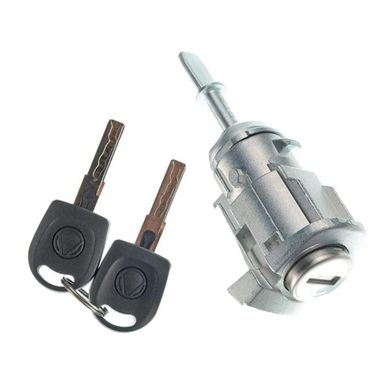 Left Front Driver Side Door Lock Cylinder With 2 Keys 604837167 1U0837167E For Golf 1997-2006 Jetta 1997-2005