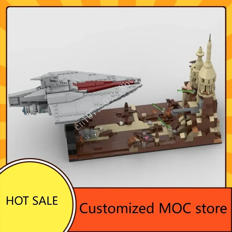 1079PCS Acclamator Stand Space War Military MOC Battle DIY Architecture Birthday Toy Gift for Puzzle Enthusiasts for Kids Ages