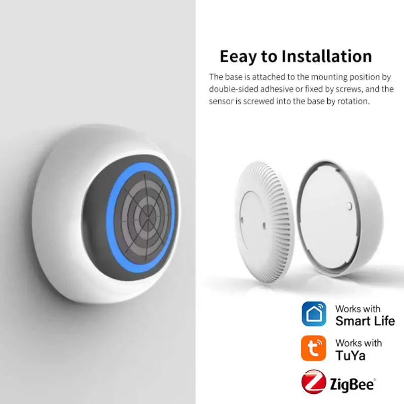 

Tuya ZigBee Smart Human Presence Sensor PIR Sensor Micro-motion Detect Human Motion Detector Via Zigbee Gateway Control