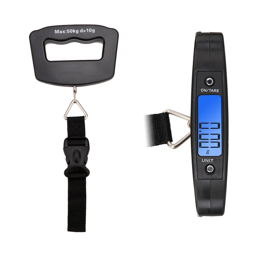 Portable LCD Digital Hanging Scale Luggage Suitcase Baggage Weight Travel Scales with Belt for Electronic Weight Tool 50kg/110lb