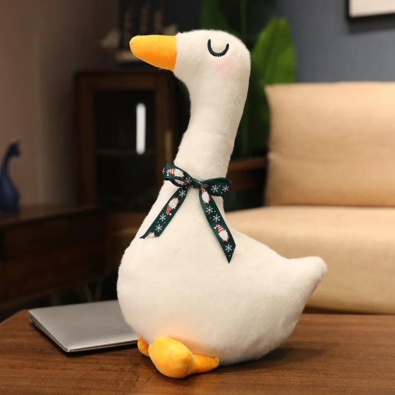 37/70cm Gaint Simulation Big Duck Plush Toy Huggable Long Pillow Soft Stuffed Big Goose Cuddly Swan Doll for Kid Birthday Gift