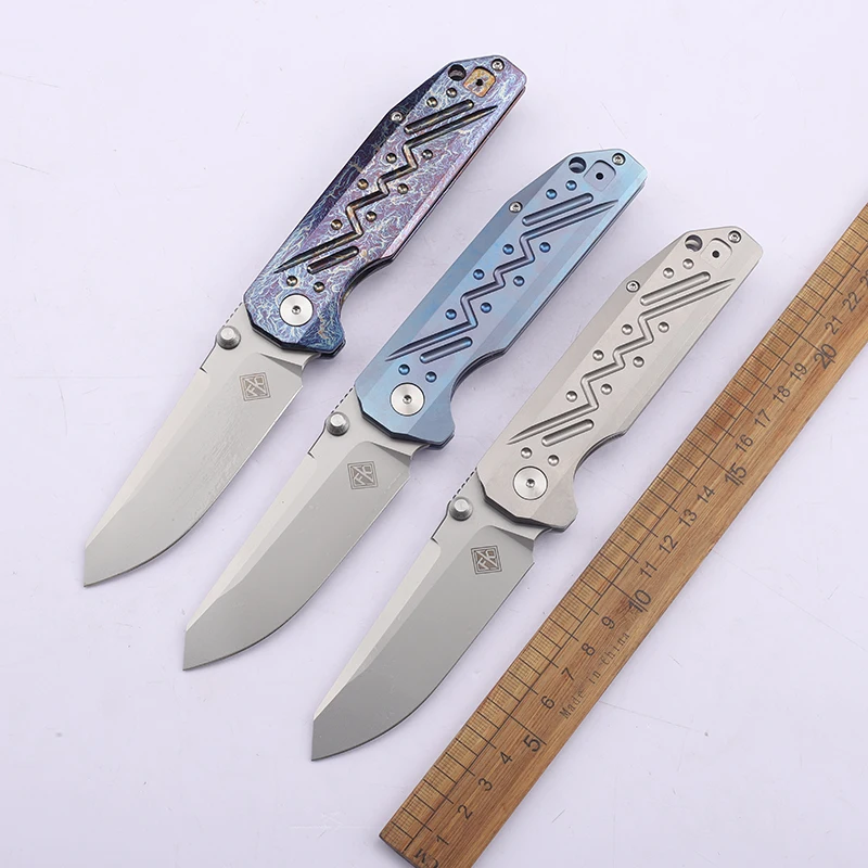 

VG10 Steel Titanium Alloy Handle Folding Knife - Outdoor Survival Camping Hiking Mountaineering Portable Multi-Tool EDC Knife