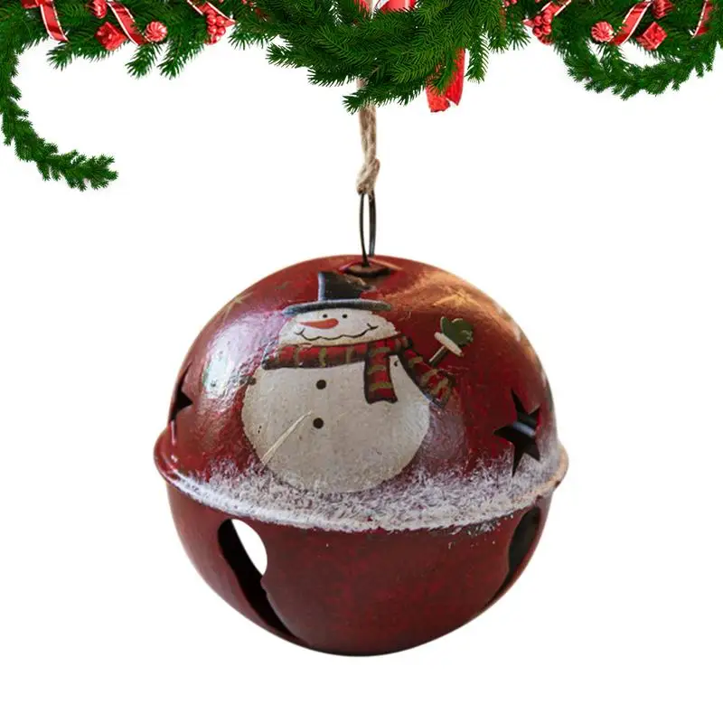 

Christmas Jingle Bells Vintage Jingle Bell For Holiday Decor Christmas Snowman Santa Pattern Metal Christmas Hangable Bells For