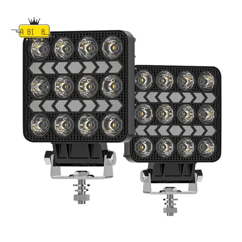 

ABIB -4 Inch Car LED Work Light Strobe Headlight White Yellow Offroad Driving Spotlight Fog Light For Truck Cars Suv Boat