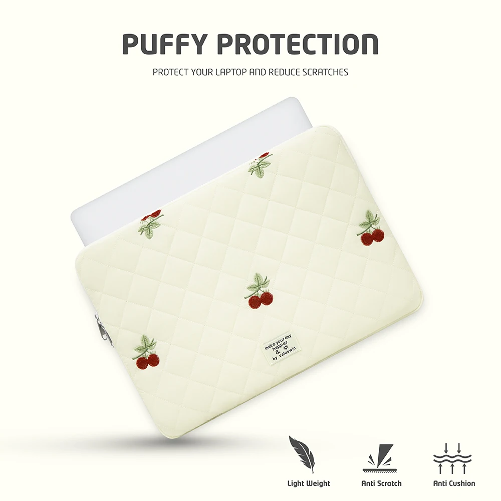 Cute Laptop Case 13 14 15 16 Inch for Macbook Air/Pro Laptop Sleeve Soft Pouch for Xiaomi, Lenovo Girl Notebook Bag Computer Bag