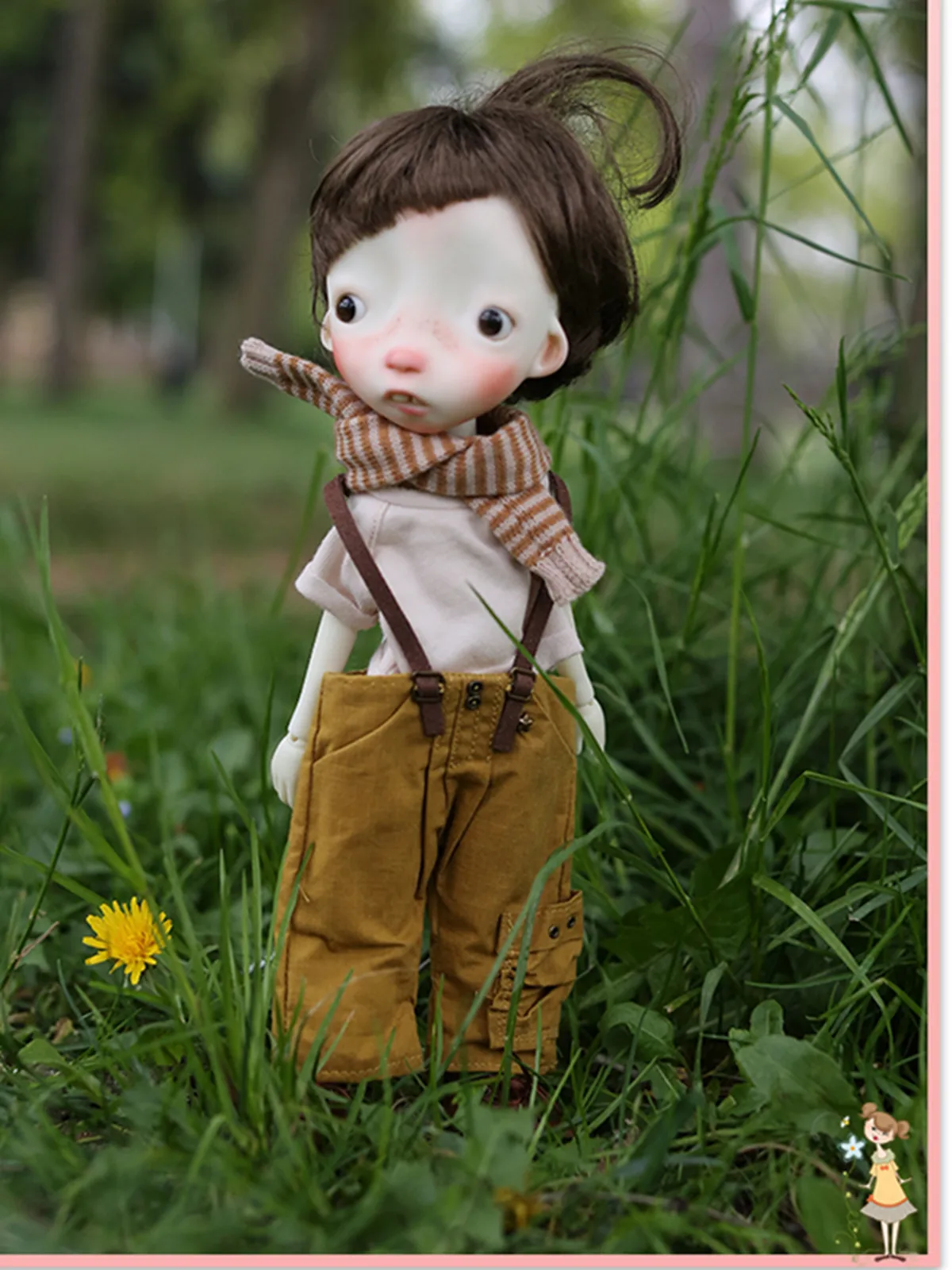 Neue Bjd SD Puppe 1/6 Punkte kleine mentale Verzögerung süße Kugelgelenk Form Harz humanoiden Geschenk Spot Make-up