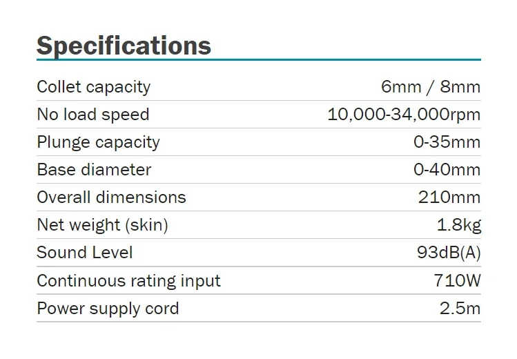 Makita AC RT0702C 6.35mm (1/4\