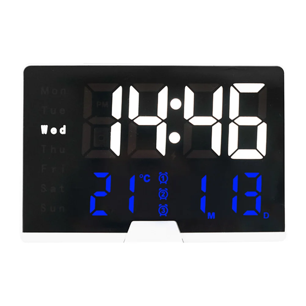 

Digital Alarm Large Numbers for Bedroom Living Bedroom Alarm Clock Room Home Home Clock Decor LED Display Temperature