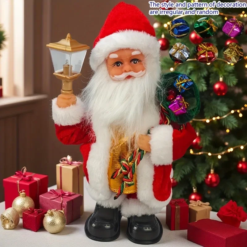 

Holding Palace Lanterns Santa Claus Plush Toys Desktop Ornaments Holiday Party Decorations Window Displays Children's Gifts