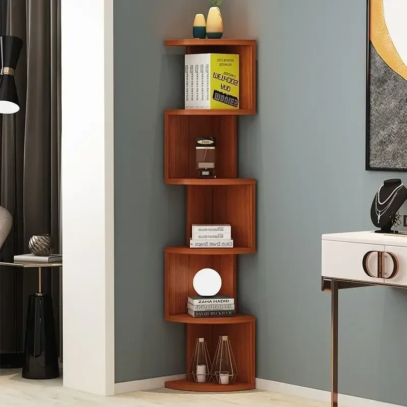 Bedroom Study Corner Simple Floor Creative Triangle Corner Multi-layer Shelf Home Living Room  Bookshelf Bookcase Book Storage