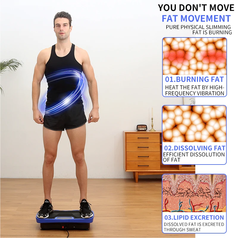 المهنية مجنون صالح تهتز لوحة تدليك الاهتزاز منصة الجسم كله الاهتزاز لوحة آلة التمرين عن بعد