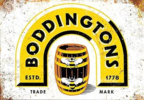 

Kalynvi Boddingtons Beer Vintage Tin Sign Metal Decor Metal Sign Wall Metal Tin Sign 8X12 Inches