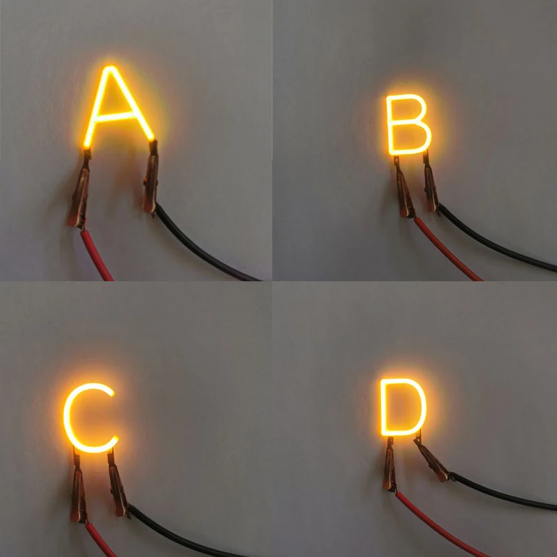 "DIY COB LED Edison Lighting, DC3V Letter Filament for Party Decorations"