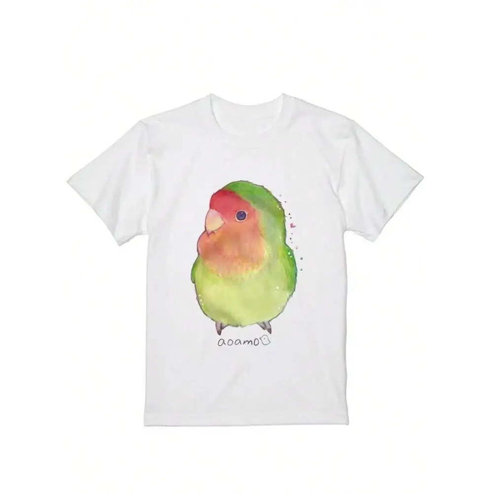 Bird Print T Shirt Men Women Unisex Short Sleeve Spring Summer 100% Cotton Casual Fashion Streetwear Tee Top Apparel Clothing