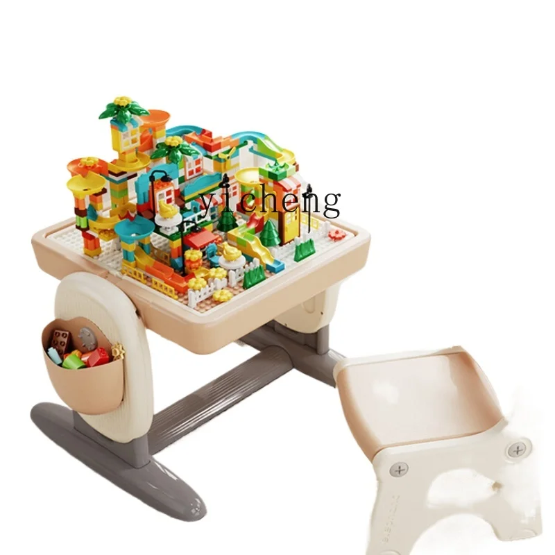 

XL Children's Multifunctional Building Block Table Large Particles Baby's Building Blocks Game Indoor Lifting