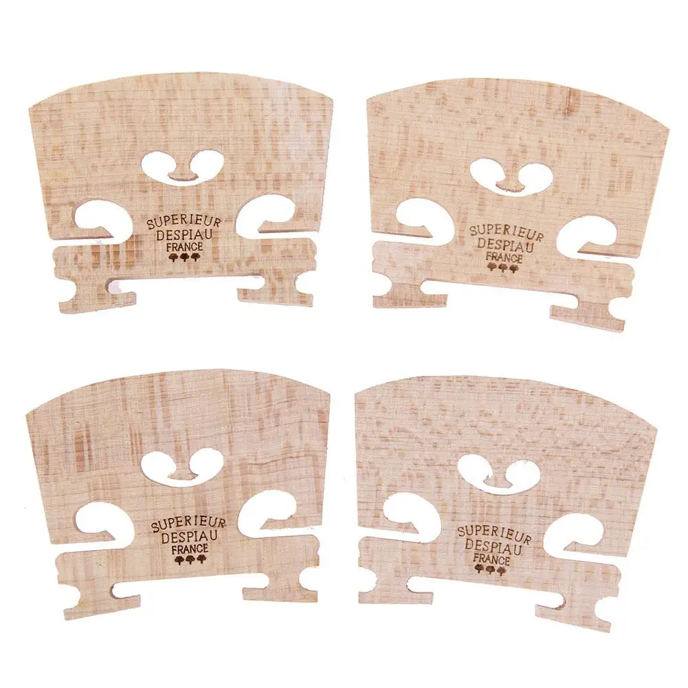 4er-Set Violinbrücken aus Ahornholz für 4/4-3/4 Größe Instrumentenzubehör Violinsaiten Brückenteil Werkzeuge 50 x 40 x 5 mm – Detail 7